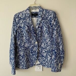 Talbots Paisley Print Vintage Boxy Blazer Sz4  Preppy Artsy Unique